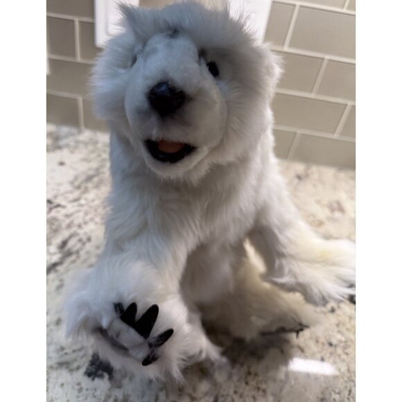 VTG Hansa  Realistic Standing  Sitting Polar Bear Stuffed Animal Rare HTF Nos - Picture 3 of 16